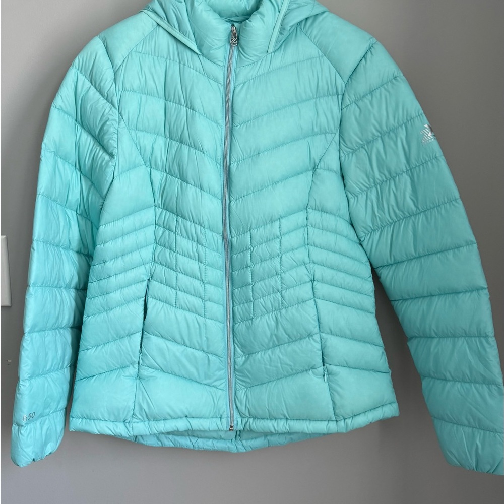 ZeroXposur Blue Puffer Jacket Chevron Quilting Lightweight, never worn